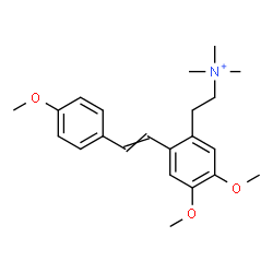 ChemSpider 2D Image | 2-{4,5-Dimethoxy-2-[2-(4-methoxyphenyl)vinyl]phenyl}-N,N,N-trimethylethanaminium | C22H30NO3