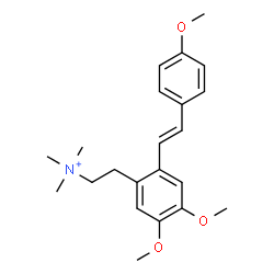 ChemSpider 2D Image | 2-{4,5-Dimethoxy-2-[(E)-2-(4-methoxyphenyl)vinyl]phenyl}-N,N,N-trimethylethanaminium | C22H30NO3