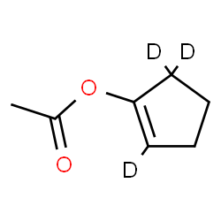 ChemSpider 2D Image | (2,5,5-~2~H_3_)-1-Cyclopenten-1-yl acetate | C7H7D3O2
