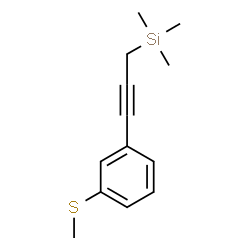 ChemSpider 2D Image | Trimethyl{3-[3-(methylsulfanyl)phenyl]-2-propyn-1-yl}silane | C13H18SSi