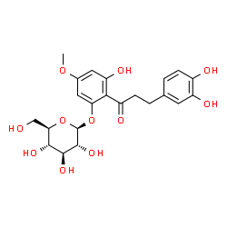 ChemSpider 2D Image | 2-[3-(3,4-Dihydroxyphenyl)propanoyl]-3-hydroxy-5-methoxyphenyl beta-D-glucopyranoside | C22H26O11