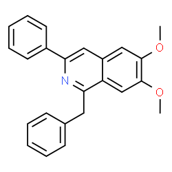 ChemSpider 2D Image | 1-Benzyl-6,7-dimethoxy-3-phenylisoquinoline | C24H21NO2