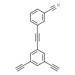ChemSpider 2D Image | 3-[(3,5-Diethynylphenyl)ethynyl]benzonitrile | C19H9N