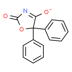 ChemSpider 2D Image | 2-Oxo-5,5-diphenyl-2,5-dihydro-1,3-oxazol-4-olate | C15H10NO3