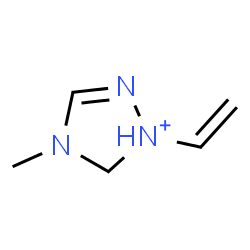 ChemSpider 2D Image | 4-Methyl-1-vinyl-4,5-dihydro-1H-1,2,4-triazol-1-ium | C5H10N3