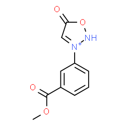 ChemSpider 2D Image | 3-[3-(Methoxycarbonyl)phenyl]-5-oxo-2,5-dihydro-1,2,3-oxadiazol-3-ium | C10H9N2O4