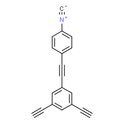 ChemSpider 2D Image | 1,3-Diethynyl-5-[(4-isocyanophenyl)ethynyl]benzene | C19H9N