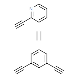 ChemSpider 2D Image | 3-[(3,5-Diethynylphenyl)ethynyl]-2-ethynylpyridine | C19H9N