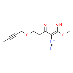ChemSpider 2D Image | (1Z)-5-(2-Butyn-1-yloxy)-1-hydroxy-1-methoxy-3-oxo-1-pentene-2-diazonium | C10H13N2O4