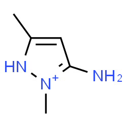 ChemSpider 2D Image | 3-Amino-2,5-dimethyl-1H-pyrazol-2-ium | C5H10N3