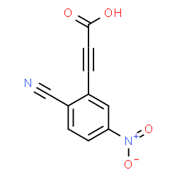ChemSpider 2D Image | 3-(2-Cyano-5-nitrophenyl)-2-propynoic acid | C10H4N2O4