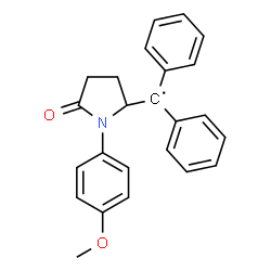 ChemSpider 2D Image | [1-(4-Methoxyphenyl)-5-oxo-2-pyrrolidinyl](diphenyl)methyl | C24H22NO2
