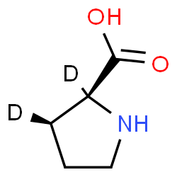 ChemSpider 2D Image | (3R)-L-(2,3-~2~H_2_)Proline | C5H7D2NO2