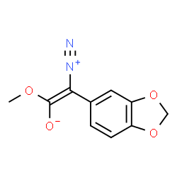 ChemSpider 2D Image | (Z)-2-(1,3-Benzodioxol-5-yl)-2-diazonio-1-methoxyethenolate | C10H8N2O4