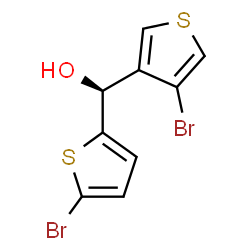 ChemSpider 2D Image | (S)-(4-Bromo-3-thienyl)(5-bromo-2-thienyl)methanol | C9H6Br2OS2