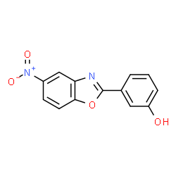 ChemSpider 2D Image | 3-(5-Nitro-benzooxazol-2-yl)-phenol | C13H8N2O4