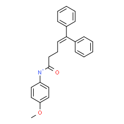 ChemSpider 2D Image | (5,5-Diphenyl-4-pentenoyl)(4-methoxyphenyl)amino | C24H22NO2