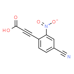 ChemSpider 2D Image | 3-(4-Cyano-2-nitrophenyl)-2-propynoic acid | C10H4N2O4