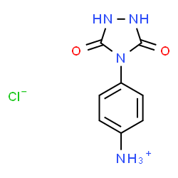 ChemSpider 2D Image | 4-(3,5-Dioxo-1,2,4-triazolidin-4-yl)anilinium chloride | C8H9ClN4O2