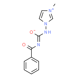 ChemSpider 2D Image | N'-Benzoyl-N-(3-methyl-1H-imidazol-3-ium-1-yl)carbamimidate | C12H12N4O2