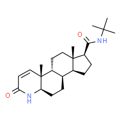 ChemSpider 2D Image | (1S,3aS,3bR,5aR,9aR,9bR,11aS)-N-tert-butyl-9a,11a-dimethyl-7-oxo-1,2,3,3a,3b,4,5,5a,6,9b,10,11-dodecahydroindeno[5,4-f]quinoline-1-carboxamide | C23H36N2O2