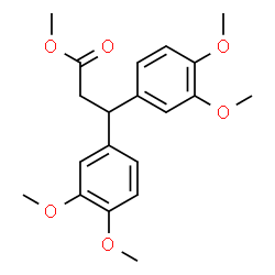ChemSpider 2D Image | Methyl 3,3-bis(3,4-dimethoxyphenyl)propanoate | C20H24O6