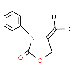 ChemSpider 2D Image | 4-(~2~H_2_)Methylene-3-phenyl-1,3-oxazolidin-2-one | C10H7D2NO2