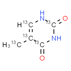 ChemSpider 2D Image | 5-(~13~C)Methyl-2,4(1H,3H)-(~13~C_4_)pyrimidinedione | 13C5H6N2O2