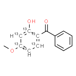 ChemSpider 2D Image | [2-Hydroxy-4-methoxy(~13~C_6_)phenyl](phenyl)methanone | C813C6H12O3