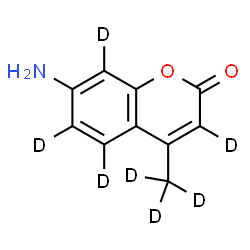ChemSpider 2D Image | 7-Amino-4-(~2~H_3_)methyl(~2~H_4_)-2H-chromen-2-one | C10H2D7NO2