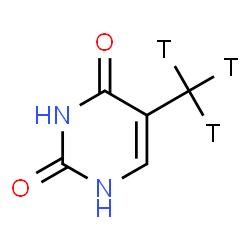ChemSpider 2D Image | 5-(~3~H_3_)Methyl-2,4(1H,3H)-pyrimidinedione | C5H3T3N2O2