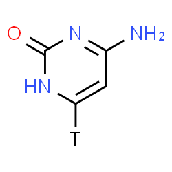 ChemSpider 2D Image | 4-Amino-2(1H)-(6-~3~H)pyrimidinone | C4H4TN3O