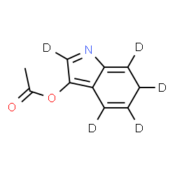 ChemSpider 2D Image | (2,4,5,6,7-~2~H_5_)-6H-Indol-3-yl acetate | C10H4D5NO2