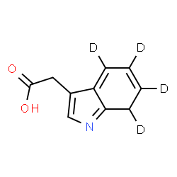 ChemSpider 2D Image | (4,5,6,7-~2~H_4_)-7H-Indol-3-ylacetic acid | C10H5D4NO2