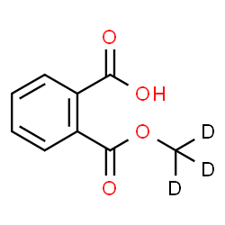 ChemSpider 2D Image | 2-{[(~2~H_3_)Methyloxy]carbonyl}benzoic acid | C9H5D3O4