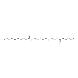 ChemSpider 2D Image | 2-{2-[2-(Hexanoyloxy)ethoxy]ethoxy}ethyl decanoate | C22H42O6