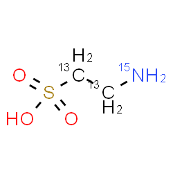 ChemSpider 2D Image | 2-(~15~N)Amino(~13~C_2_)ethanesulfonic acid | 13C2H715NO3S