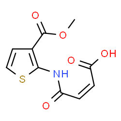 ChemSpider 2D Image | (2Z)-4-{[3-(Methoxycarbonyl)-2-thienyl]amino}-4-oxo-2-butenoic acid | C10H9NO5S