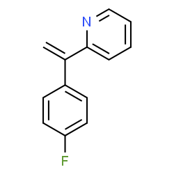 ChemSpider 2D Image | 2-[1-(4-Fluorophenyl)vinyl]pyridine | C13H10FN