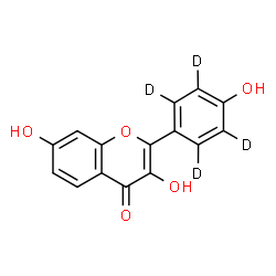 ChemSpider 2D Image | 3,7-Dihydroxy-2-[4-hydroxy(~2~H_4_)phenyl]-4H-chromen-4-one | C15H6D4O5