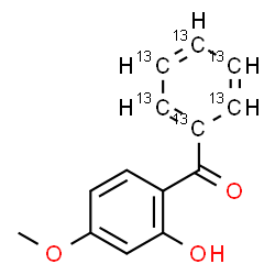 ChemSpider 2D Image | (2-Hydroxy-4-methoxyphenyl)[(~13~C_6_)phenyl]methanone | C813C6H12O3