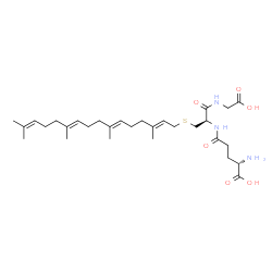 ChemSpider 2D Image | L-gamma-Glutamyl-S-[(2E,6E,10E)-3,7,11,15-tetramethyl-2,6,10,14-hexadecatetraen-1-yl]-L-cysteinylglycine | C30H49N3O6S