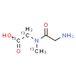 ChemSpider 2D Image | Glycyl-N-(~13~C)methyl(~13~C_2_)glycine | C213C3H10N2O3