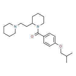 ChemSpider 2D Image | (4-Isobutoxyphenyl){2-[2-(1-piperidinyl)ethyl]-1-piperidinyl}methanone | C23H36N2O2