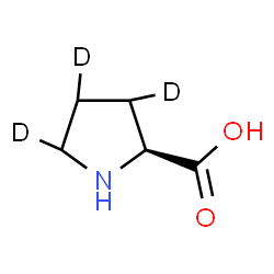 ChemSpider 2D Image | L-(3,4,5-~2~H_3_)Proline | C5H6D3NO2