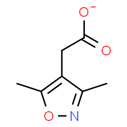 ChemSpider 2D Image | (3,5-Dimethyl-1,2-oxazol-4-yl)acetate | C7H8NO3