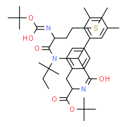 ChemSpider 2D Image | 2-Methyl-2-propanyl N-{(3,5-dimethylphenyl)[(2-methyl-2-butanyl)(N-{[(2-methyl-2-propanyl)oxy]carbonyl}methionyl)amino]acetyl}phenylalaninate | C38H57N3O6S
