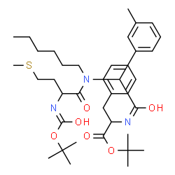 ChemSpider 2D Image | 2-Methyl-2-propanyl N-{[hexyl(N-{[(2-methyl-2-propanyl)oxy]carbonyl}methionyl)amino](3-methylphenyl)acetyl}phenylalaninate | C38H57N3O6S