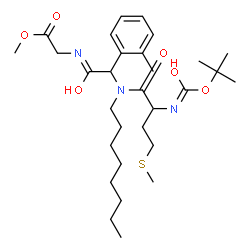 ChemSpider 2D Image | Methyl N-{(2-methylphenyl)[(N-{[(2-methyl-2-propanyl)oxy]carbonyl}methionyl)(octyl)amino]acetyl}glycinate | C30H49N3O6S