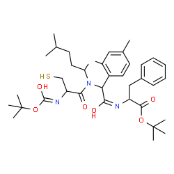 ChemSpider 2D Image | 2-Methyl-2-propanyl N-{(2,4-dimethylphenyl)[(5-methyl-2-hexanyl)(N-{[(2-methyl-2-propanyl)oxy]carbonyl}cysteinyl)amino]acetyl}phenylalaninate | C38H57N3O6S
